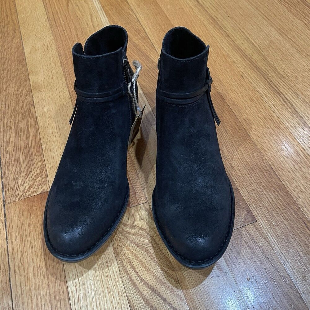 Born Shoes Kimmie Ankle Boots Womens Size 8.5M Black Leather Cushioned NEW - Picture 5 of 16